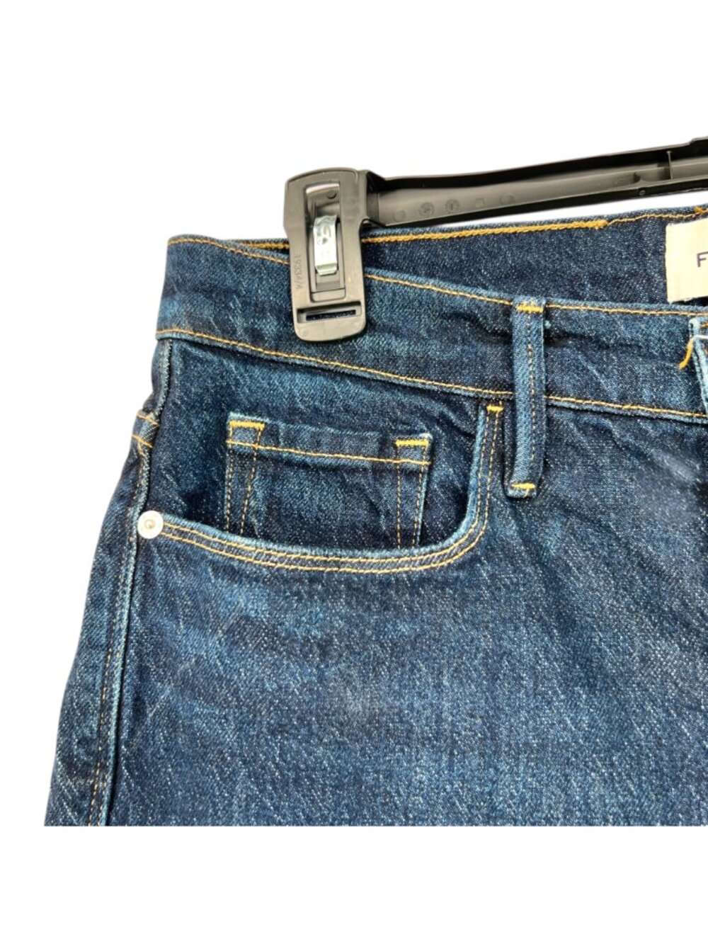 Frame Le Sylvie Slender Straight Jeans Two-Tone Denim Cropped Size 29 - Picture 4 of 12